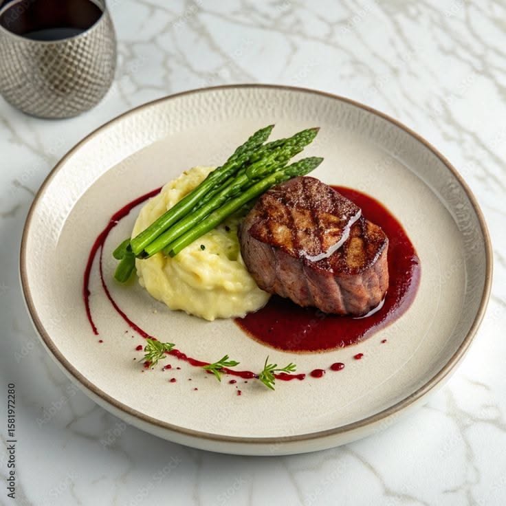 steak mashed potatoes and asparagus recipe